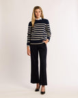 Striped Classic Cashmere Crew