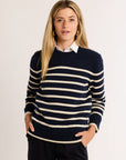 Striped Classic Cashmere Crew