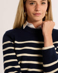 Striped Classic Cashmere Crew