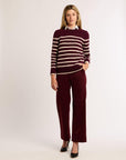 Striped Classic Cashmere Crew
