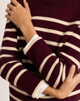 Striped Classic Cashmere Crew