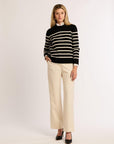 Striped Classic Cashmere Crew