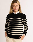 Striped Classic Cashmere Crew