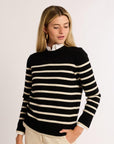 Striped Classic Cashmere Crew
