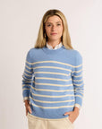 Striped Classic Cashmere Crew