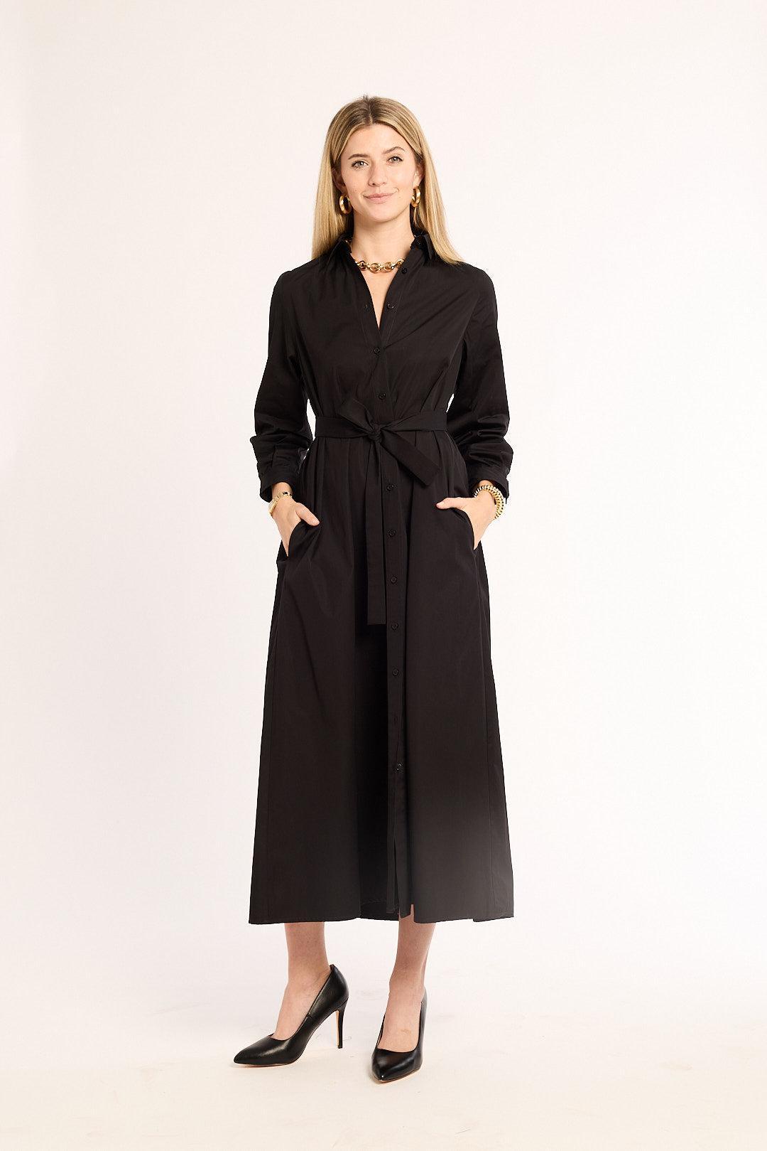 eleanor leftwich shirt dress Eleanor Shirt Dress XXS / Espresso Herringbone