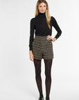 Archer Shorts in Black & Gold, front view | Eleanor Leftwich