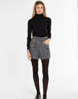 Archer Shorts in Grey Sparkle Tweed, front view | Eleanor Leftwich