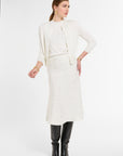 Cropped Cardigan in Domino Multi, front view | Eleanor Leftwich