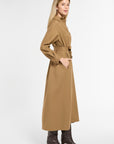 Eleanor Shirt Dress in Cognac Virgin Wool, side view | Eleanor Leftwich