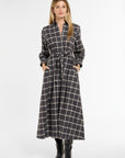 Eleanor Shirt Dress in Dark Grey Flannel, front view | Eleanor Leftwich