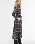 Eleanor Shirt Dress in Dark Grey Flannel, side view | Eleanor Leftwich