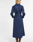 Eleanor Shirt Dress in Midnight Chalk Stripe, back view | Eleanor Leftwich