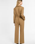 Ellis Pants in Cognac Virgin Wool, back view | Eleanor Leftwich