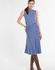 Flared Skirt in Delft Multi, front view | Eleanor Leftwich
