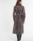 Jackie Shirt Dress in Chain Print, back view | Eleanor Leftwich