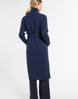 Baby Cashmere Long Cardigan in Navy, back view | Eleanor Leftwich