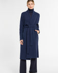Baby Cashmere Long Cardigan in Navy, front view | Eleanor Leftwich