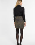 Meg Mini Skirt in Black & Gold, back view | Eleanor Leftwich