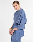 Wrap in Delft Multi, side view | Eleanor Leftwich