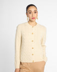 Cashmere Cable Knit Cardigan