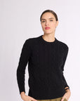 Cashmere Cable Knit Crew