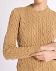 Cashmere Cable Knit Crew