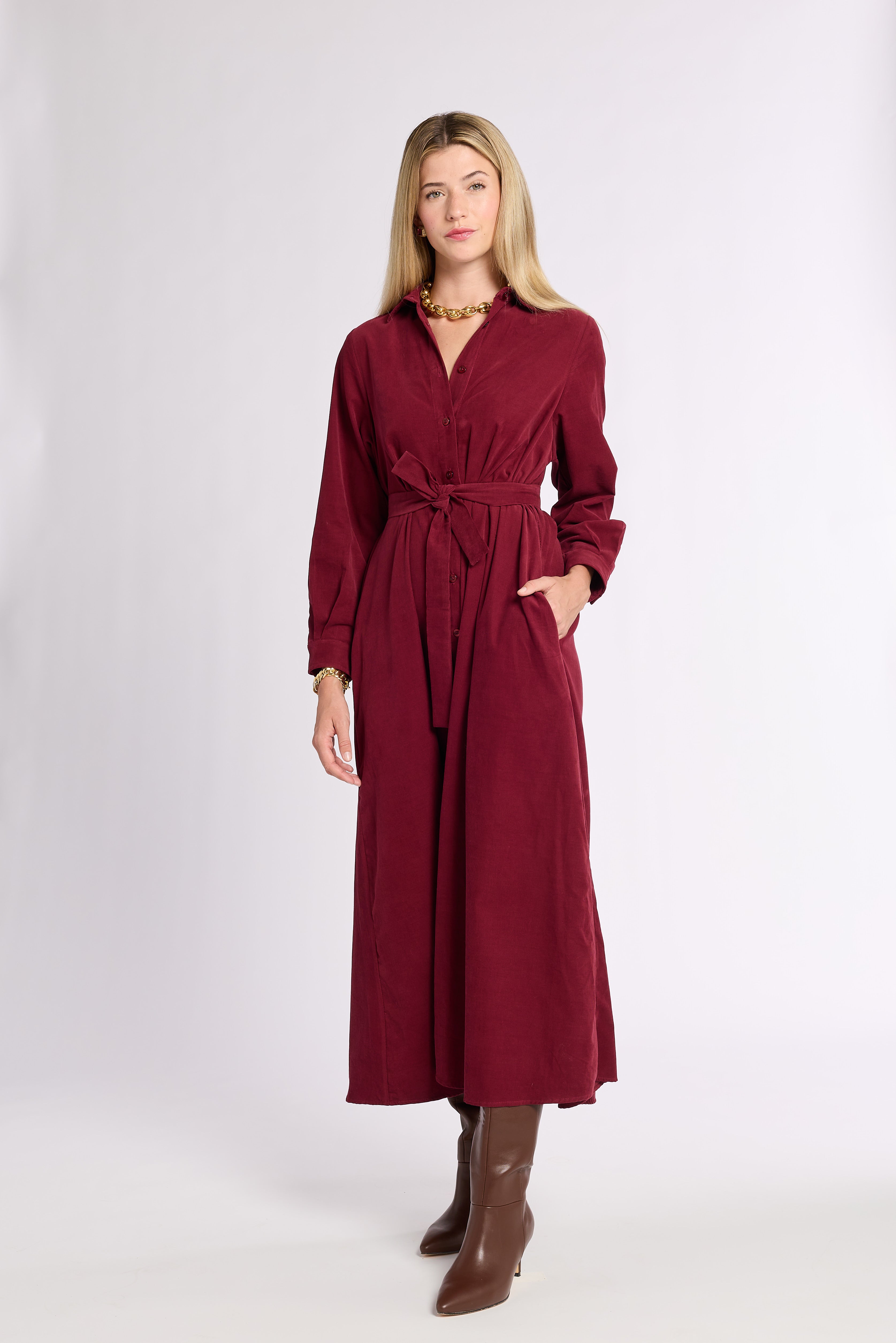 Eleanor Shirt Dress XL / Cranberry Corduroy Eleanor Shirt Dress XL / Cranberry Corduroy