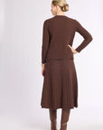 Ribbed Cashmere Flared Skirt