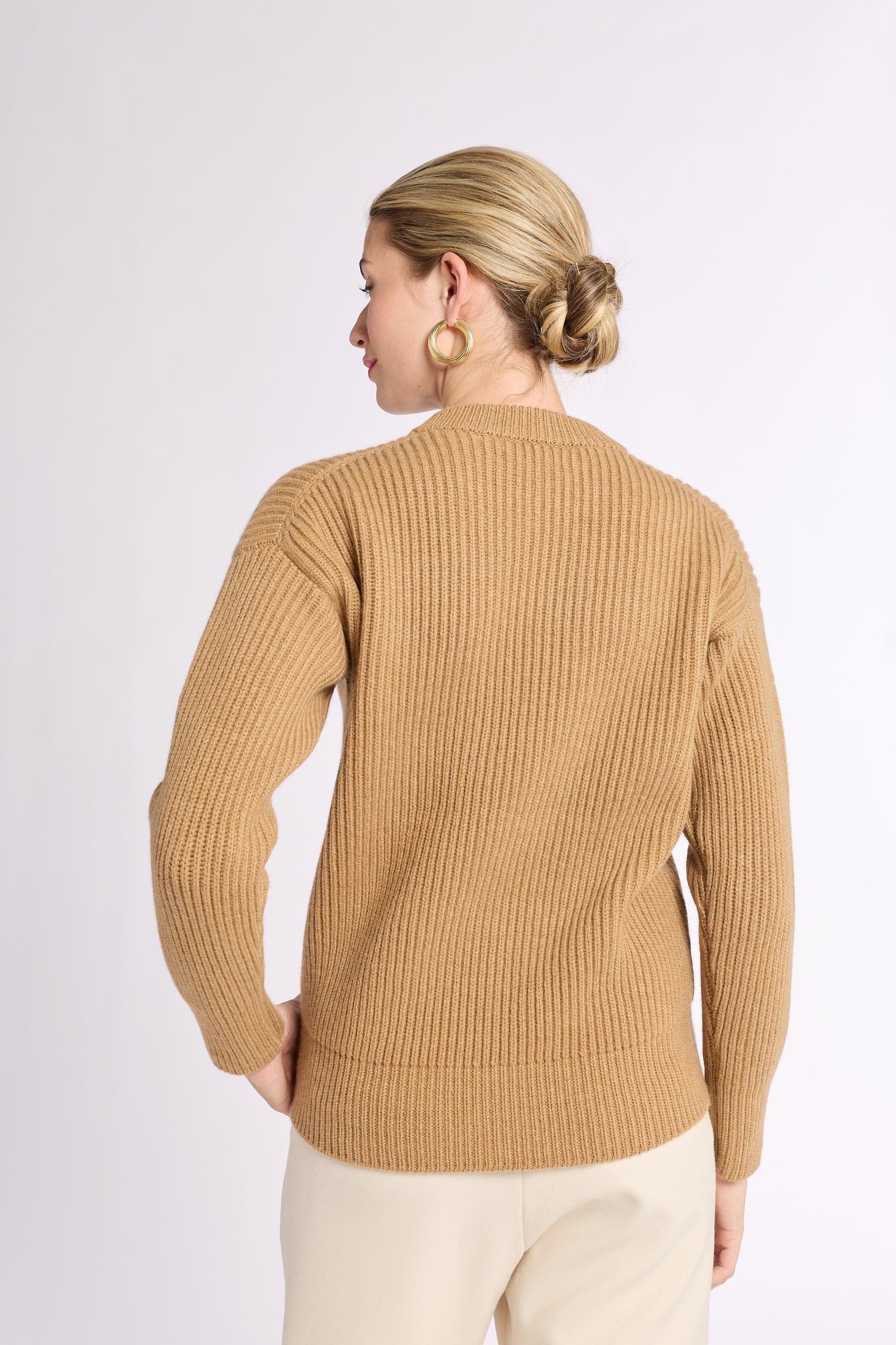 Ribbed Cashmere Crew