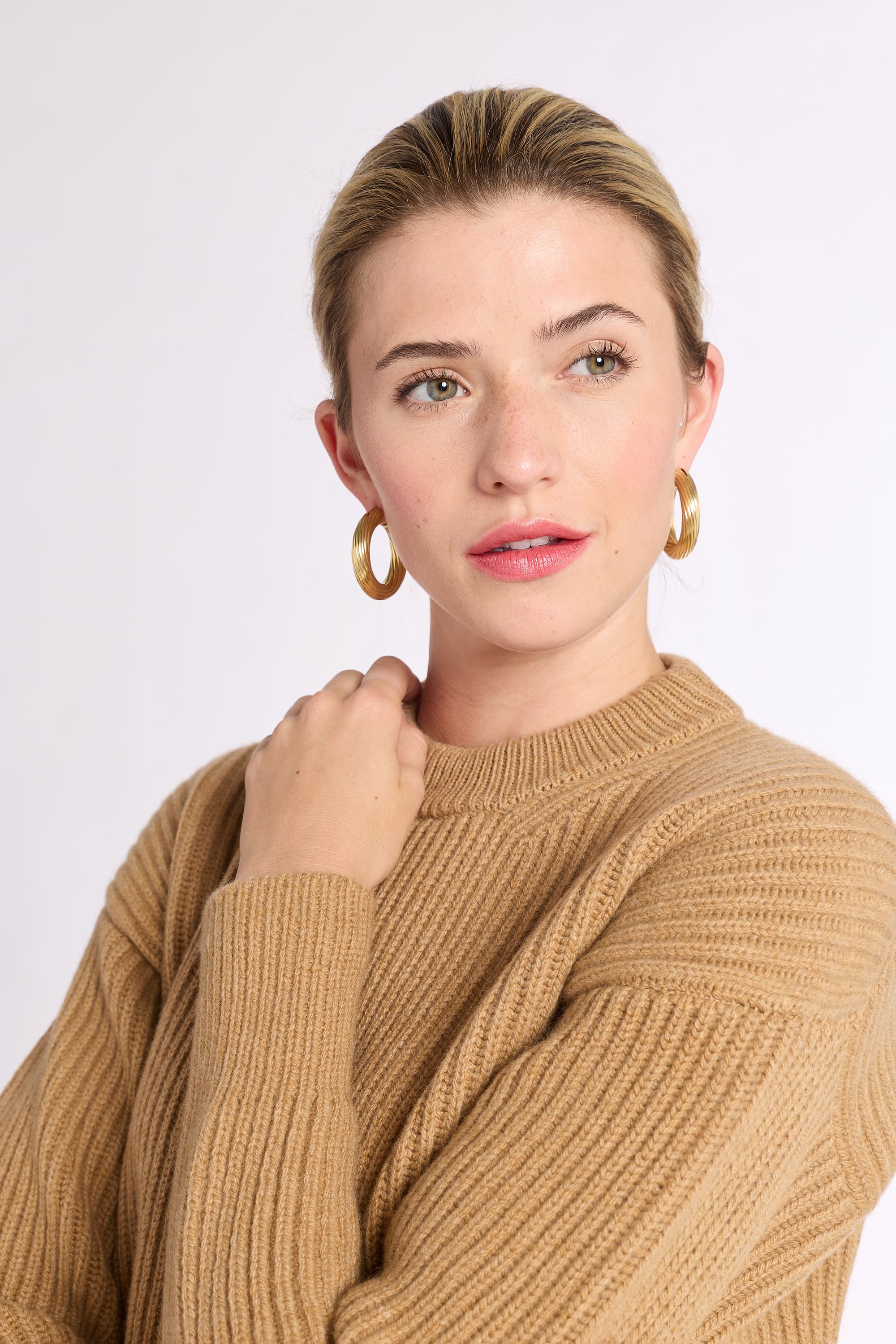 Ribbed Cashmere Crew