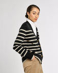 Striped Classic Cashmere Cardigan