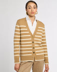 Striped Classic Cashmere Cardigan