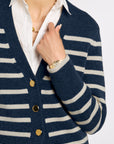 Striped Classic Cashmere Cardigan