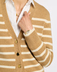 Striped Classic Cashmere Cardigan