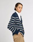 Striped Classic Cashmere Cardigan