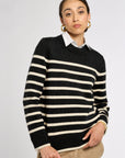 Striped Classic Cashmere Crew