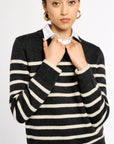 Striped Classic Cashmere Crew