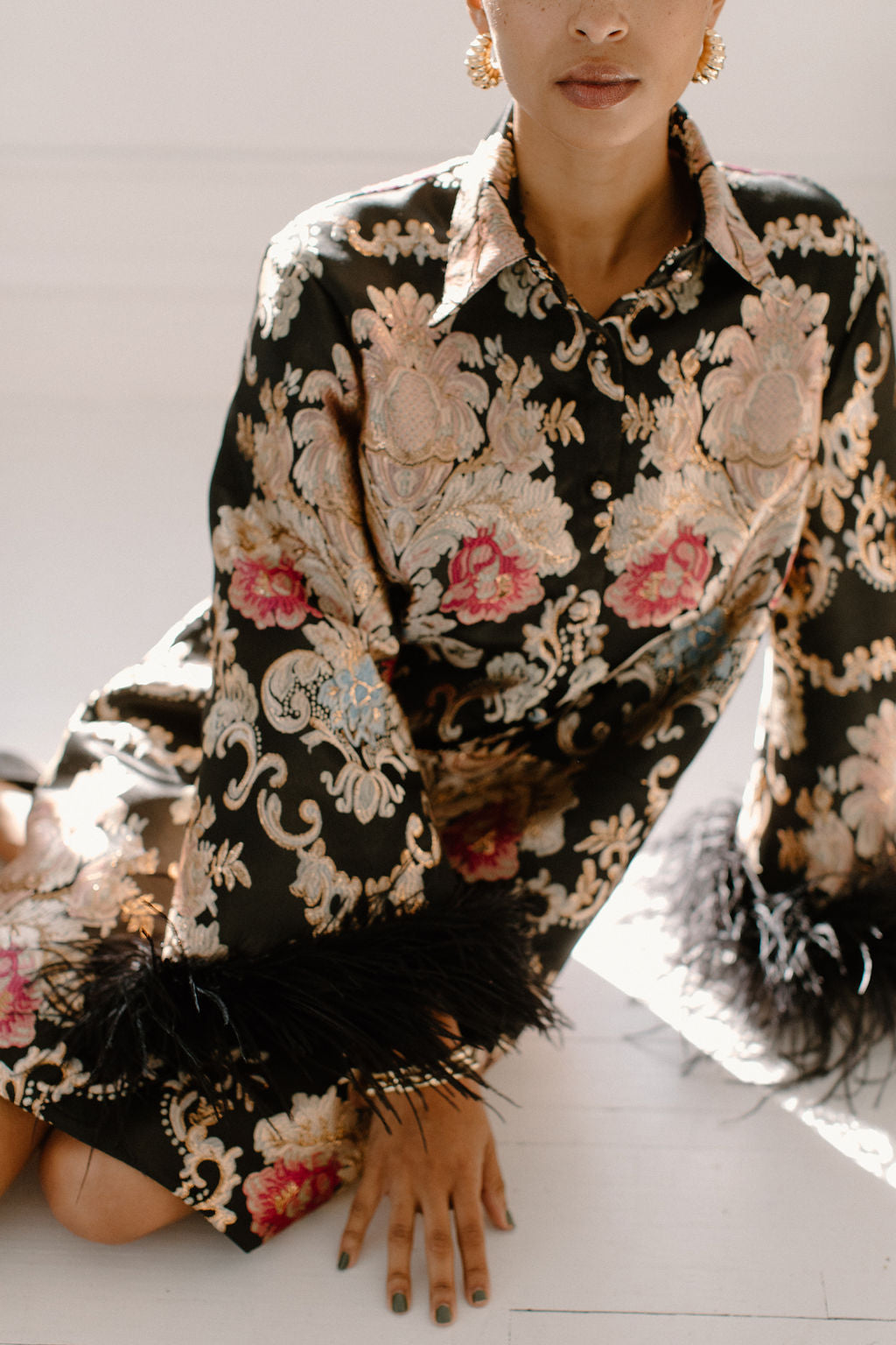 Cheeky Vintage x Eleanor Leftwich Short Feathered Dress