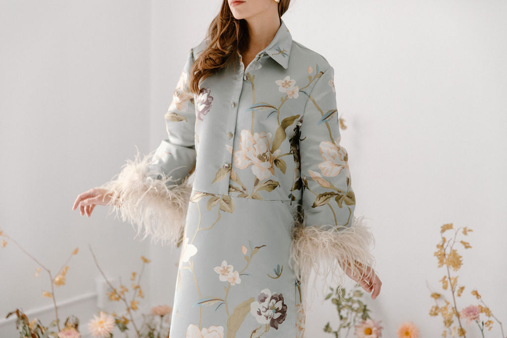 Cheeky Vintage x Eleanor Leftwich Feathered Gown