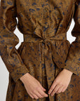 Limited Edition Eleanor Shirt Dress Navy & Copper Floral