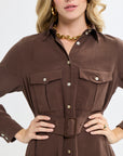 Jennifer Klein Couture Safari Shirt Dress