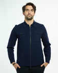 Men’s Shacket in Navy, front view