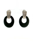 Eleanor Leftwich x Filigree Earrings Onyx & Rose Quartz in 14k