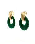 Eleanor Leftwich x Filigree Earrings Green Onyx & Black Onyx in 14k