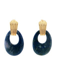 Eleanor Leftwich x Filigree Earrings Lapis & Orange Resin in 14k