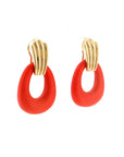 Eleanor Leftwich x Filigree Earrings Lapis & Orange Resin in 14k