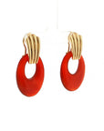 Eleanor Leftwich x Filigree Earrings Reconstituted Turquoise & Carnelian in 14k