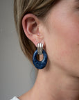 Eleanor Leftwich x Filigree Earrings Sodalite & Rose Quartz in 14k