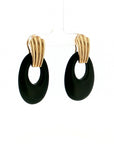 Eleanor Leftwich x Filigree Earrings Onyx & Carved Bone in 14k
